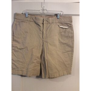 Plus Size 16W Tan Bermuda Cotton Blend shorts Gloria Vanderbilt